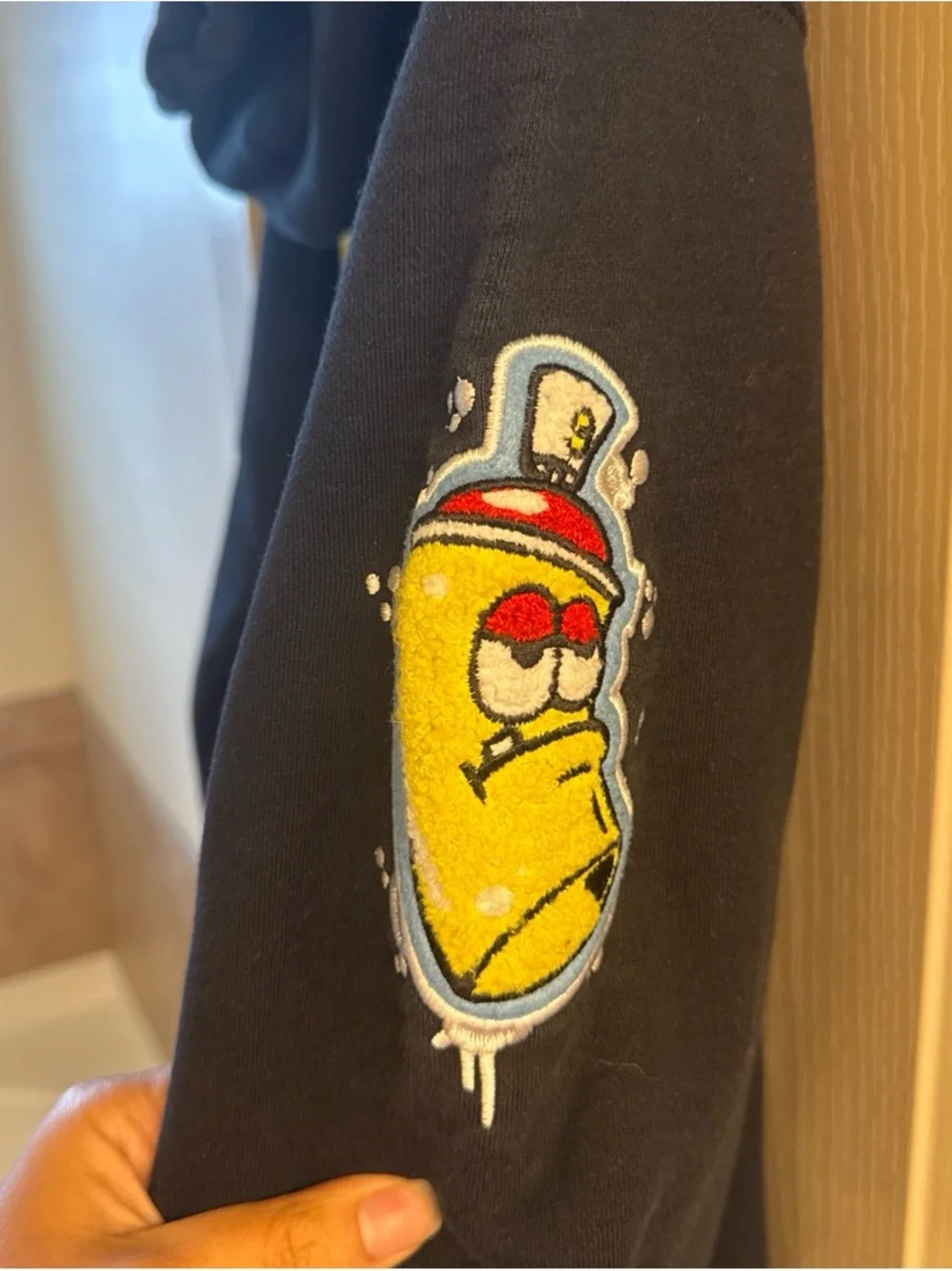 Zumiez empire heavyweight Black Hoodie with Red Chenille Logo
